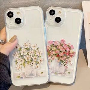 🦋 APPLE iPhone 13 - 2pcs Floral Phone Case